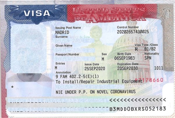 visa Estados Unidos