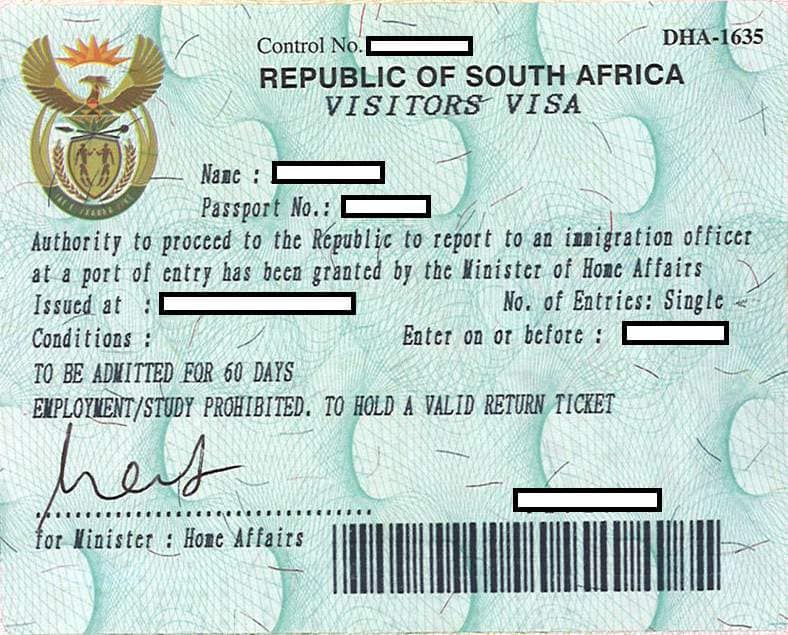 Visado Sudáfrica Visados Empresas